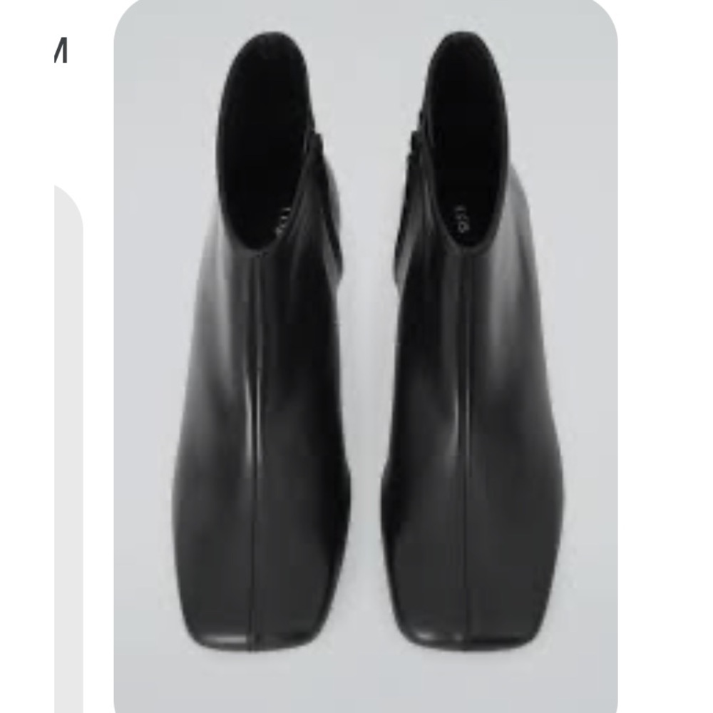COS Square Toe Ankle Boots Shoes